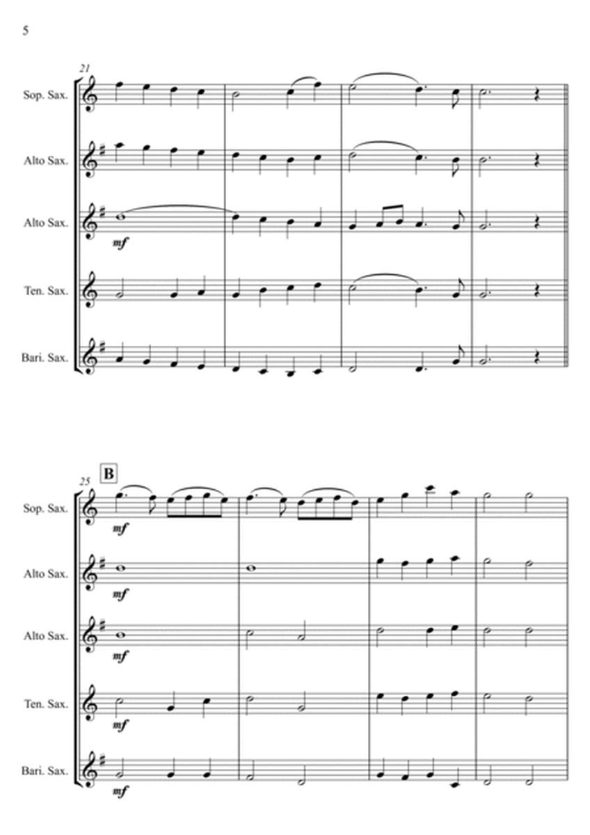 O Come, All Ye Faithful - Traditional Arrangement for Saxophone Quintet image number null