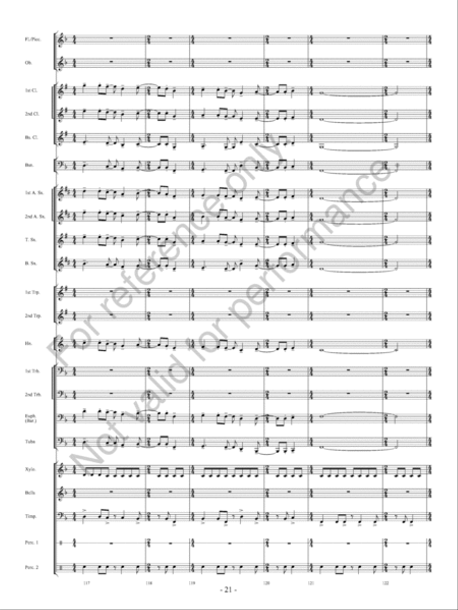On The Banks… Concert Band scores gallery preview page 22