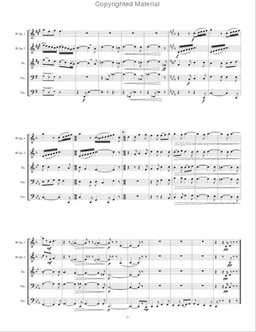 3 Medieval Carols Brass Quintet scores gallery preview page 4