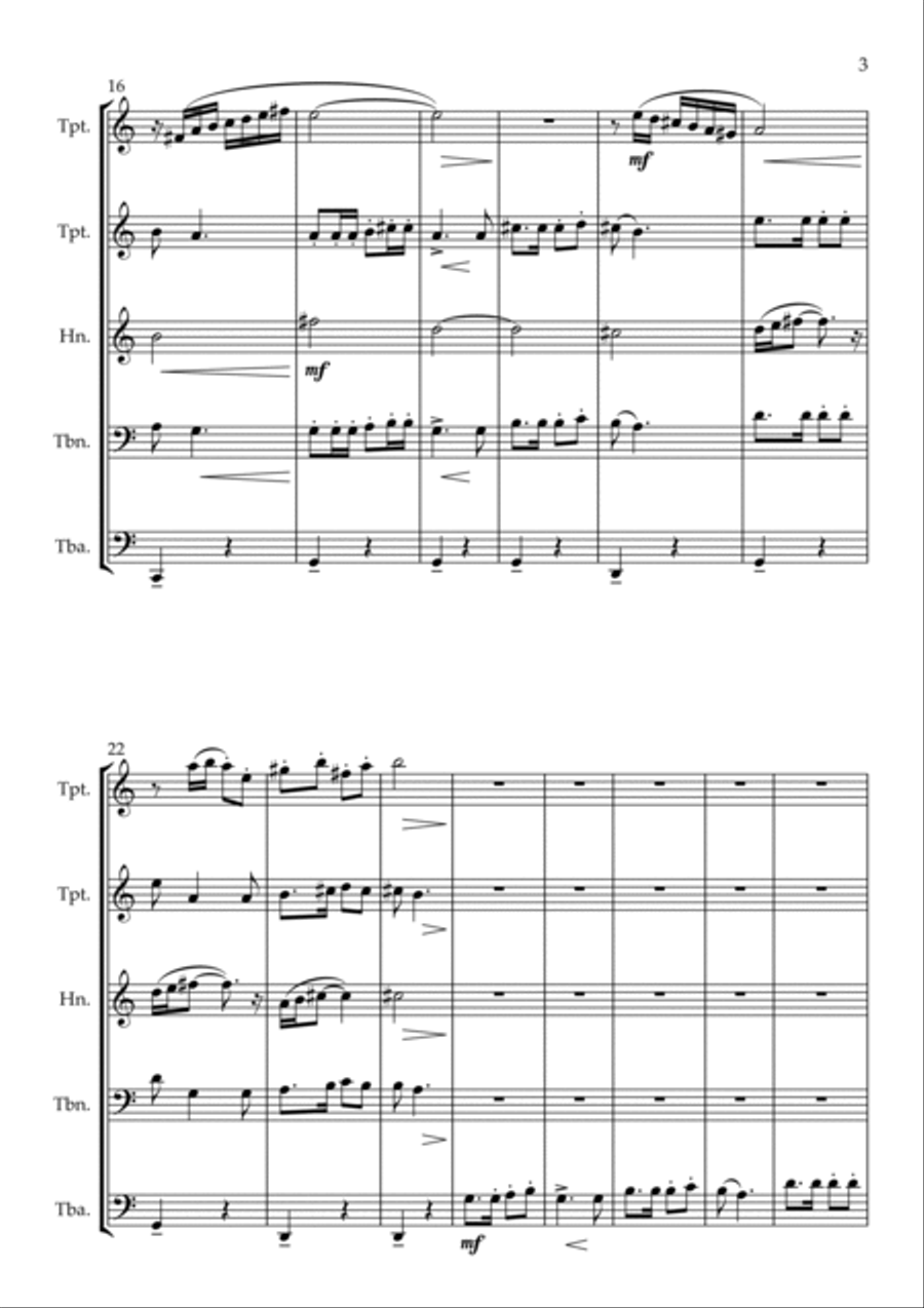 Four Scottish Songs Brass Ensemble scores gallery preview page 3
