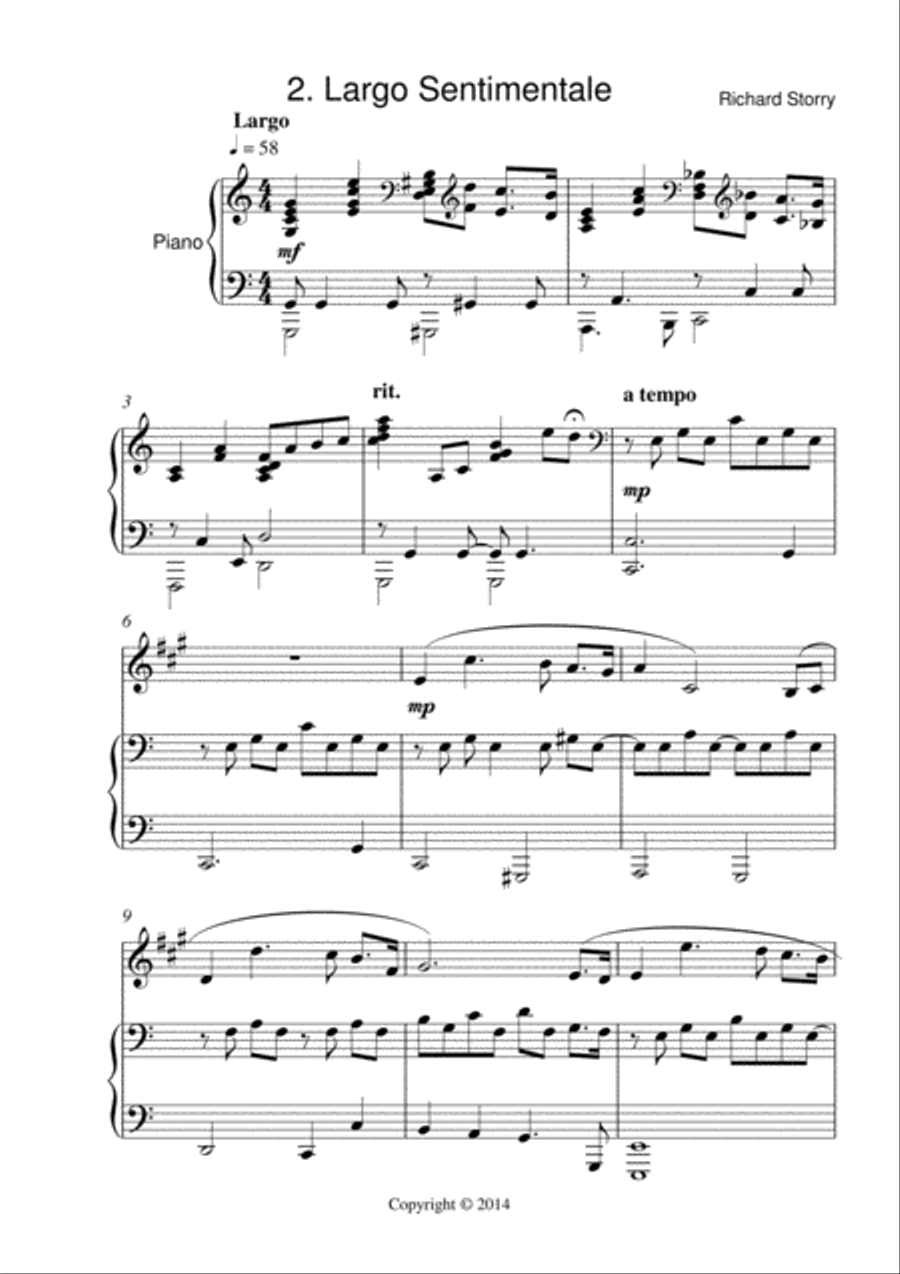 Largo Sentimentale Largo Sentimentale Alto Saxophone scores gallery preview page 1