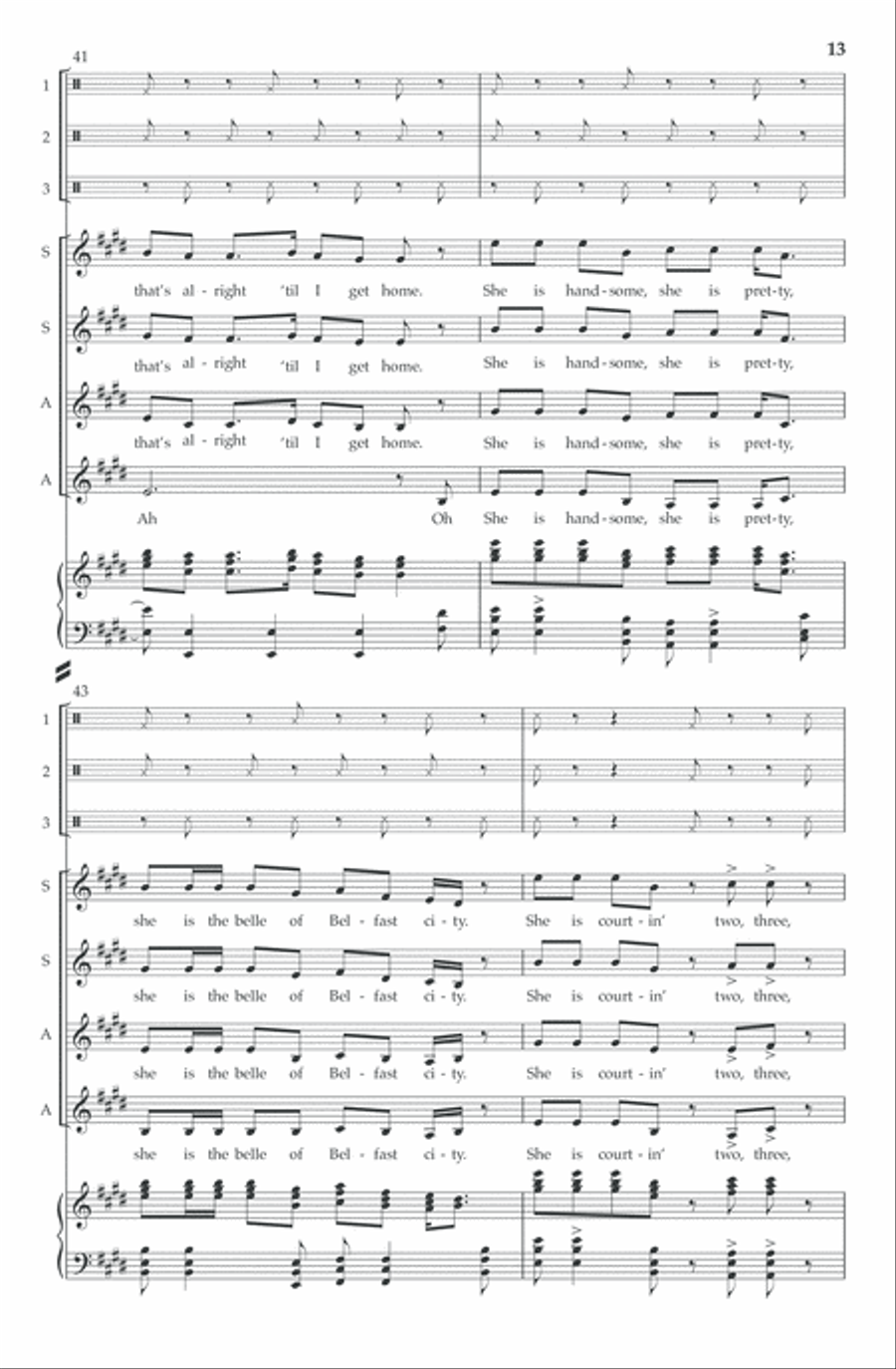 I'll Tell My Ma (SSAA) SSAA scores gallery preview page 14