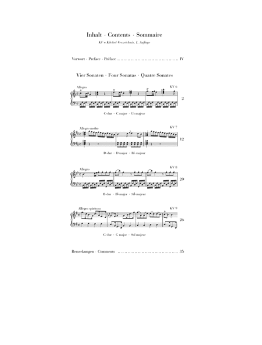 Wolfgang Amadeus Mozart – “Wunderkind” Sonatas, Volume 1, K. 6-9 Piano Solo scores gallery preview page 2