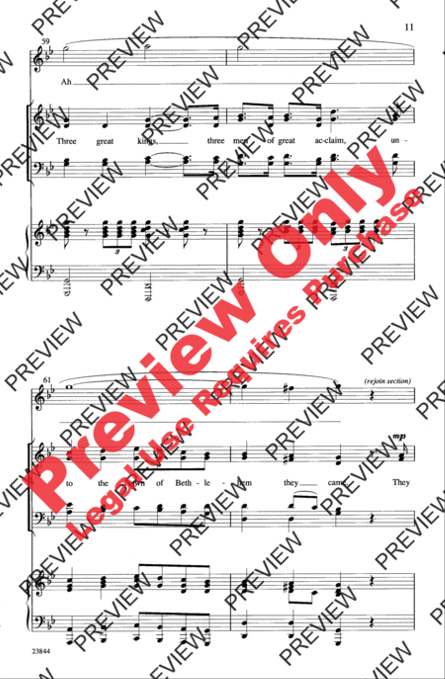March of the Kings March of the Kings 4-Part scores gallery preview page 10