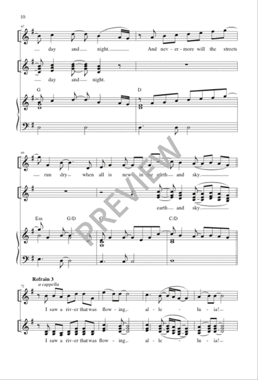 I Saw a River 3-Part scores gallery preview page 9