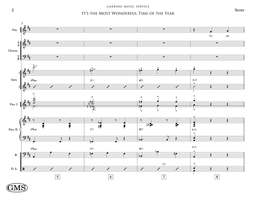 It's The Most Wonderful Time Of The Year Choir scores gallery preview page 2