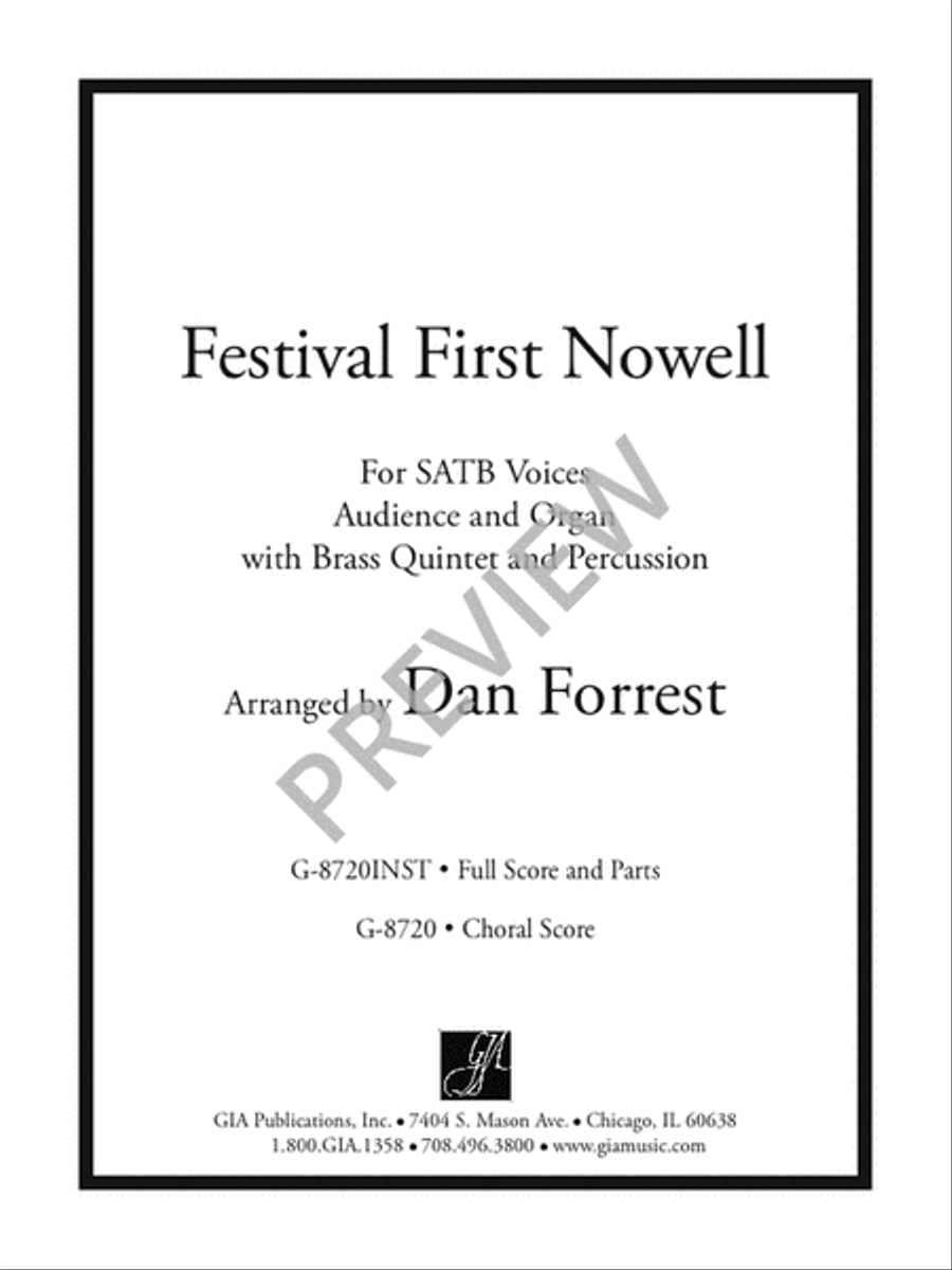 Festival First Nowell - Full Score and Parts 4-Part scores gallery preview page 2