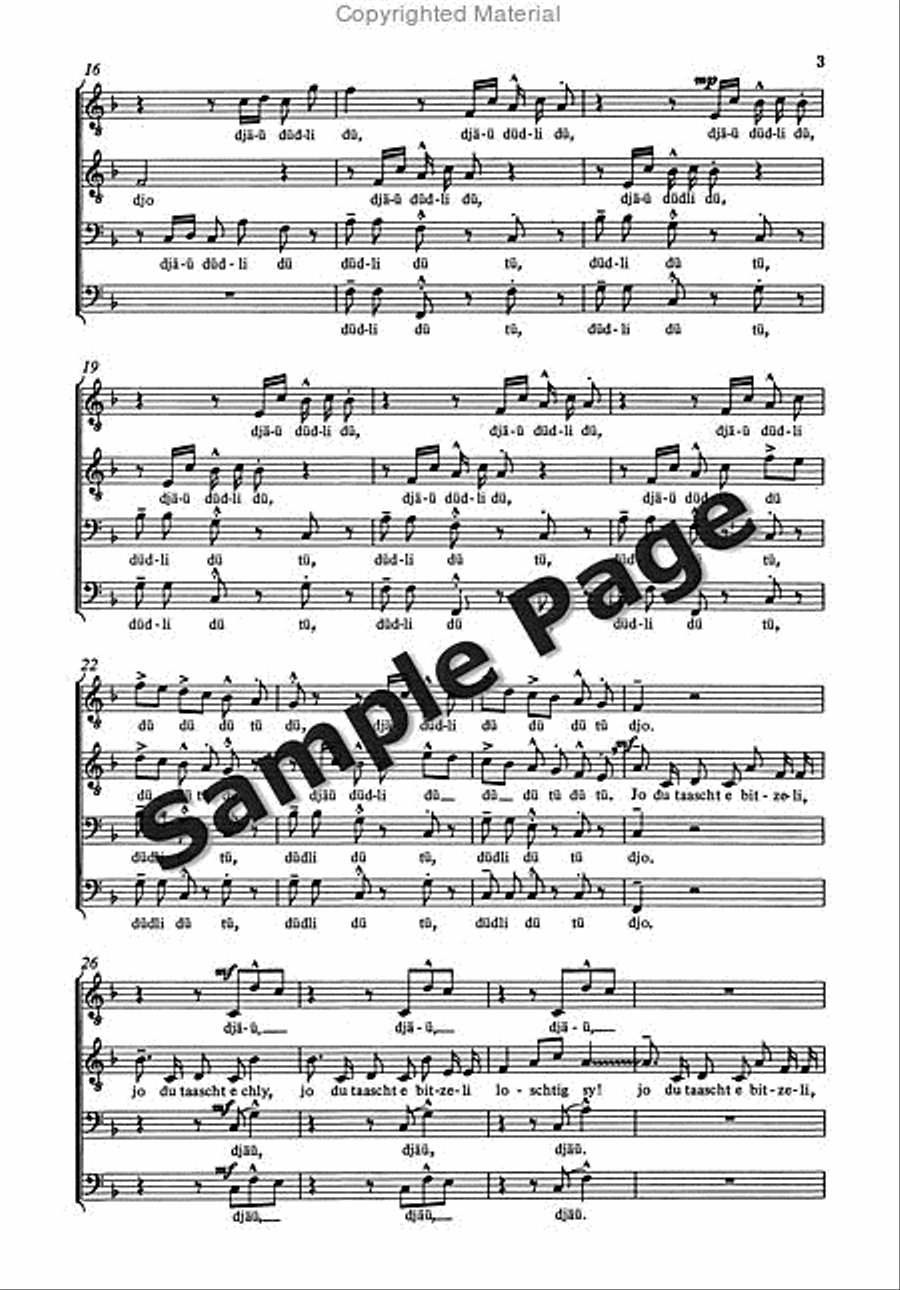 Jodler Ttbb TTBB scores gallery preview page 4