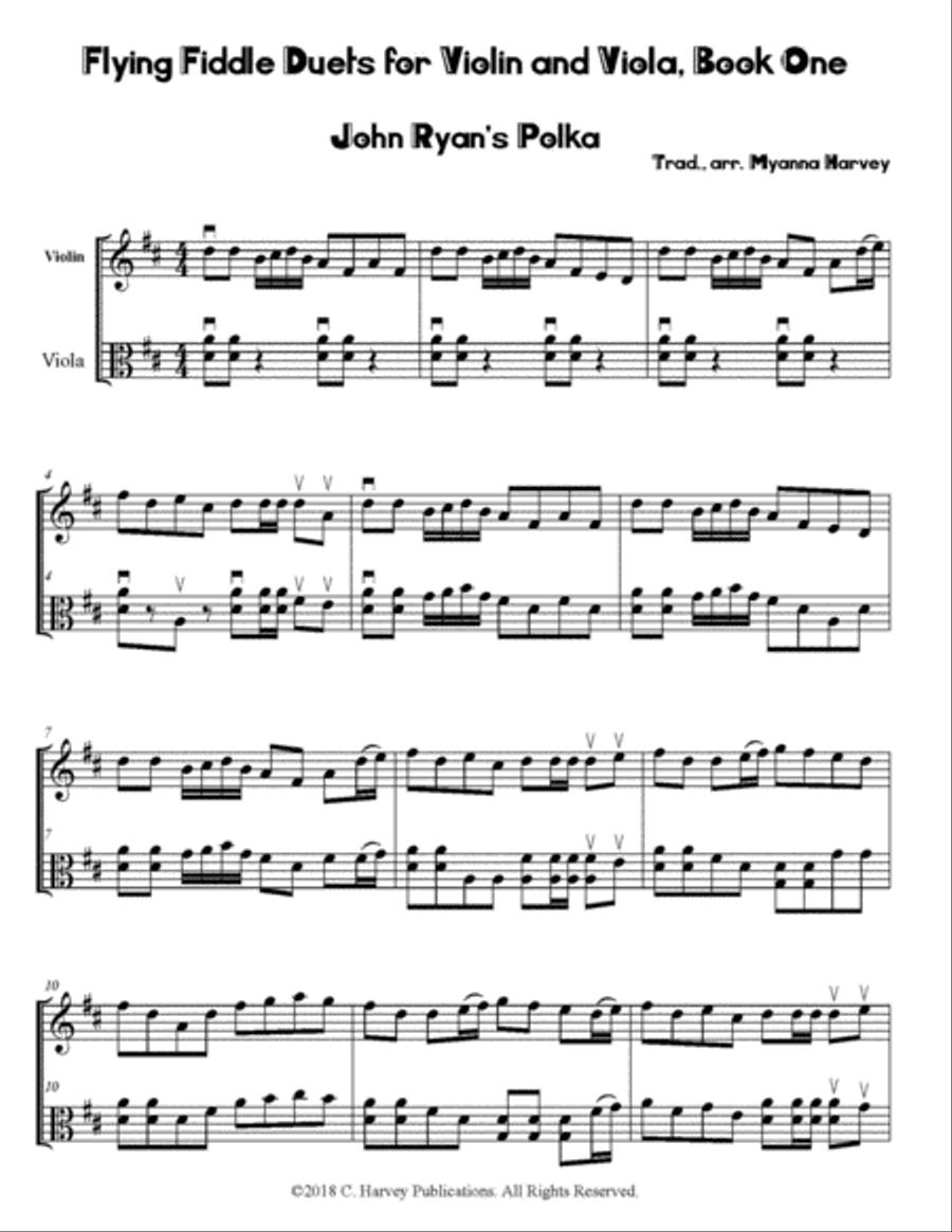 Flying Fiddle Duets for Violin and Viola, Book One String Duet scores gallery preview page 3