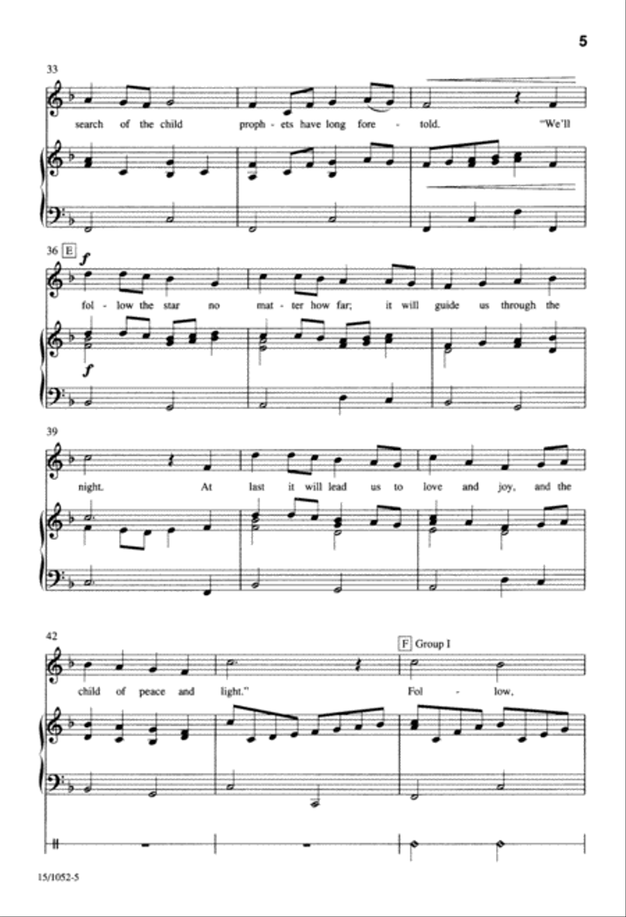 Follow the Star Follow the Star Unison Choir scores gallery preview page 5
