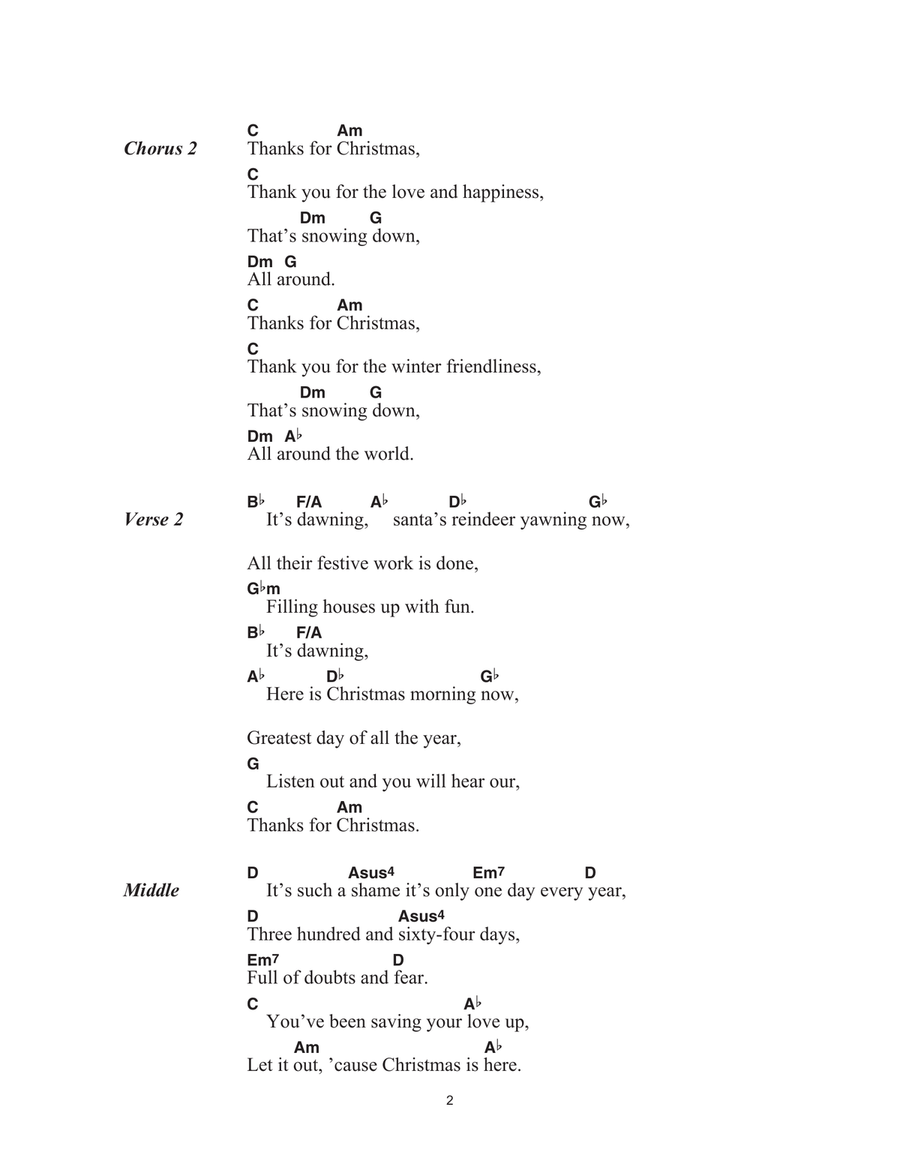 Thanks For Christmas Guitar scores gallery preview page 2