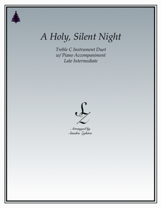 Book cover for A Holy, Silent Night (treble C instrument duet)