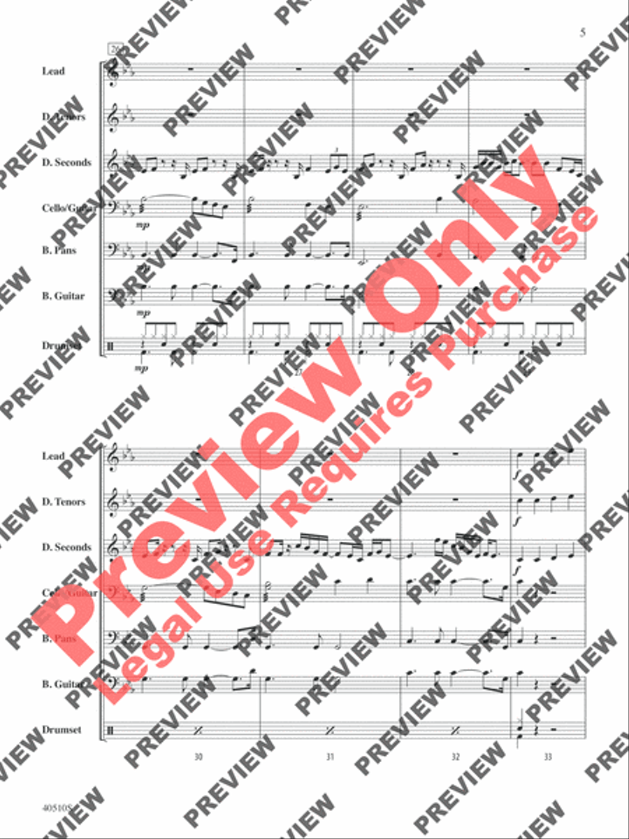 Europa (Earth's Cry Heaven's Smile) Steel Drum Band scores gallery preview page 22