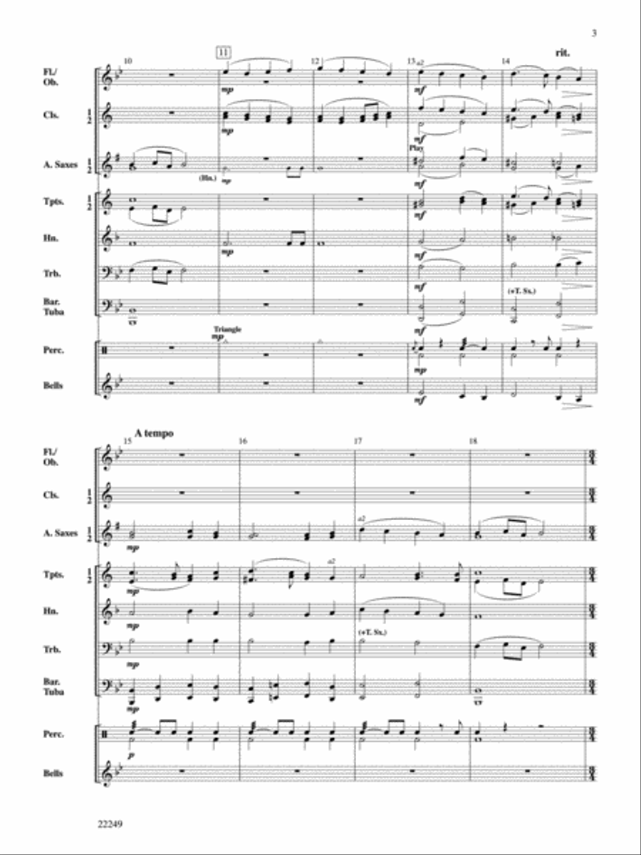 All Through the Silent Night Concert Band scores gallery preview page 3