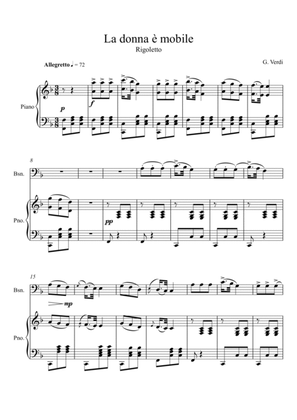 Giuseppe Verdi - La donna e mobile (Rigoletto) Bassoon Solo - F Key