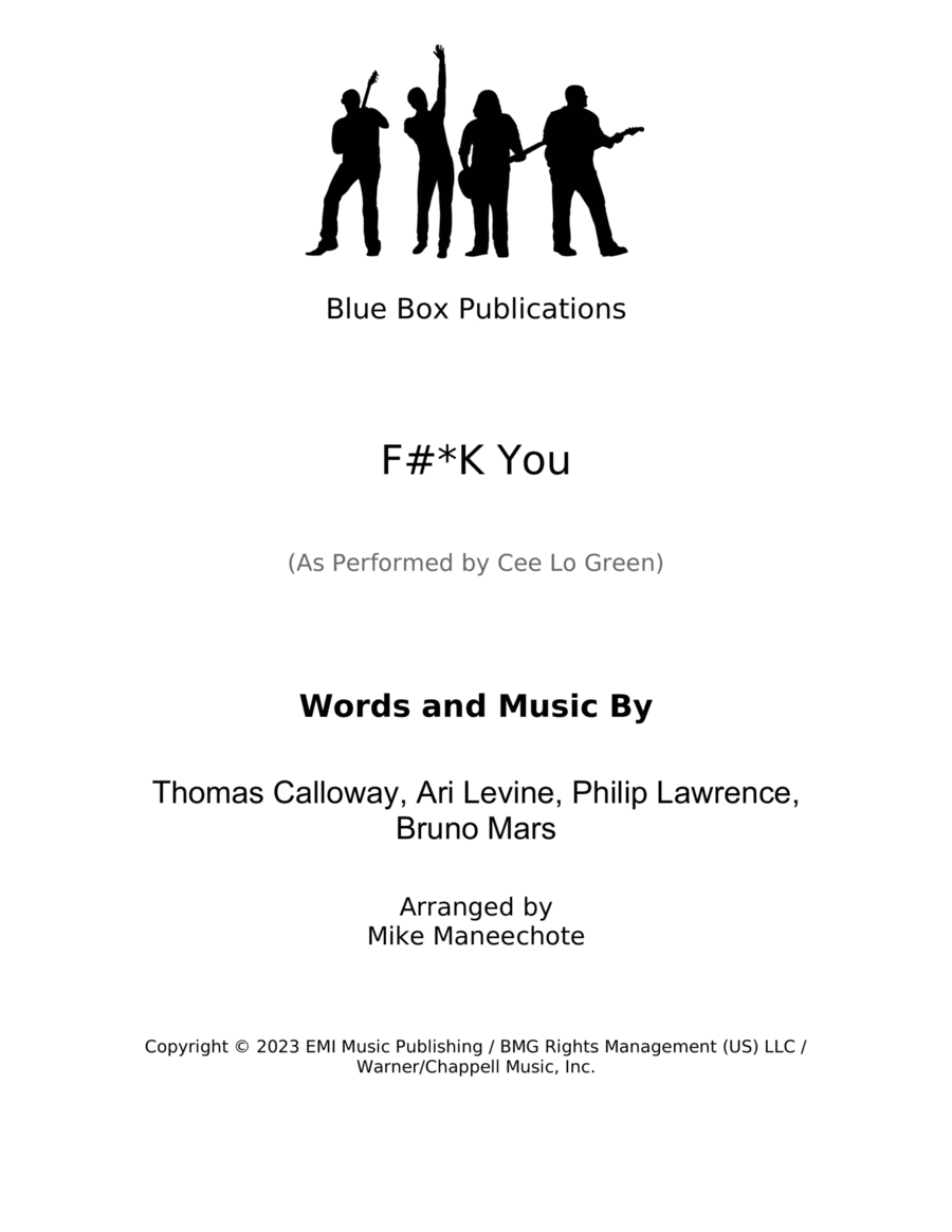 Fuck You Bass Guitar scores gallery preview page 1