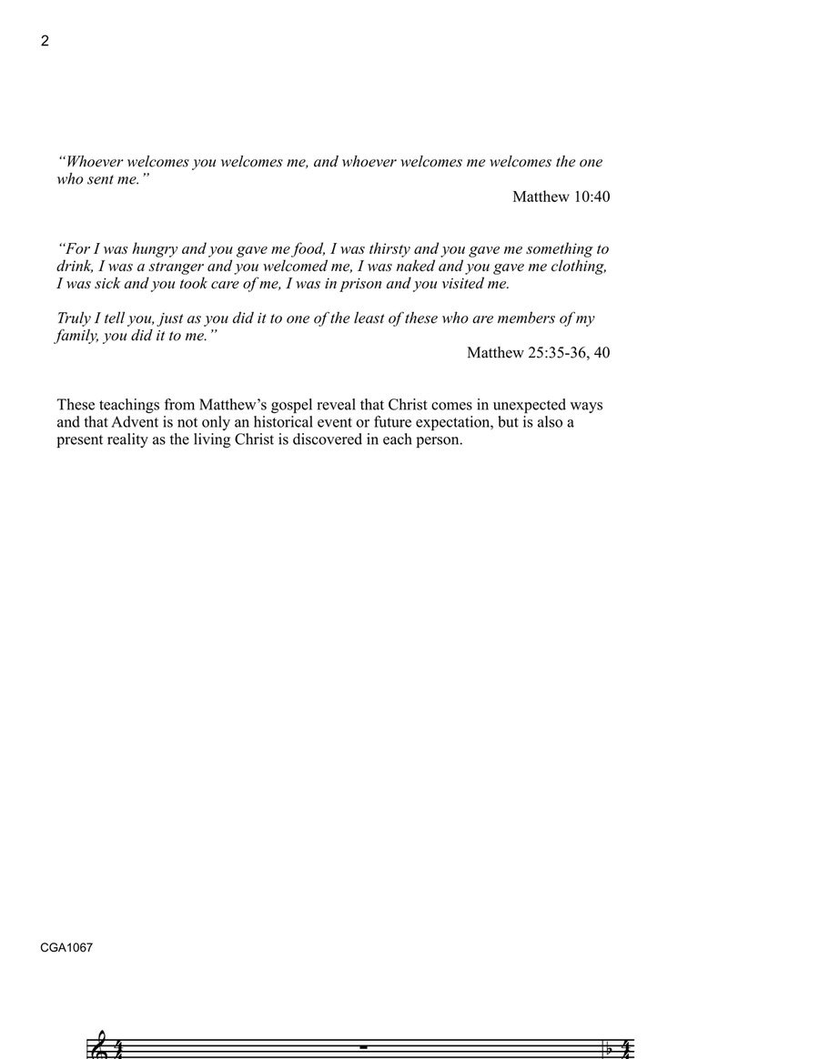 Whoever Welcomes You Welcomes Me Choir - Digital Sheet Music page 2