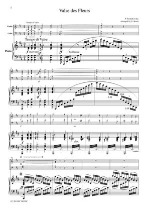 Book cover for Tschaikowsky Valse des Fleurs from The Nutcracker, for piano trio, PT003