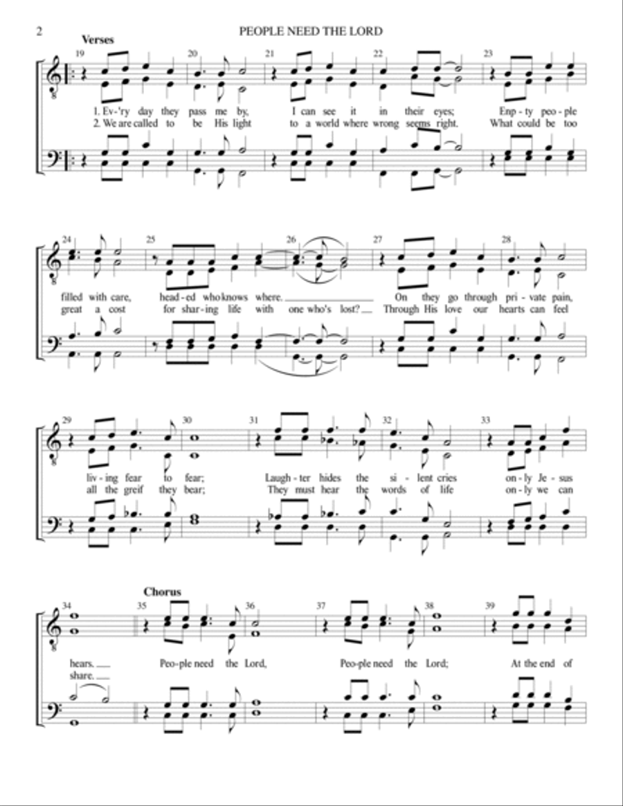 People Need The Lord TTBB scores gallery preview page 2