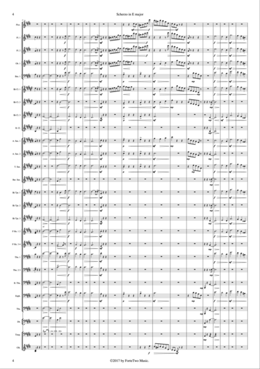 Chopin - Scherzo in E major (Op. 54) for Concert Band Concert Band scores gallery preview page 4