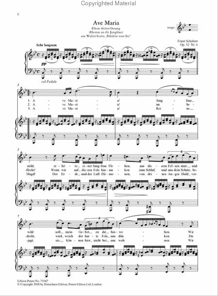 Ave Maria for Voice and Piano (3 Keys in One -- High/Medium/Low Voice) Low Voice scores gallery preview page 2
