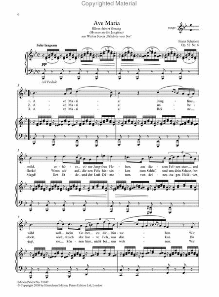 Ave Maria for Voice and Piano (3 Keys in One -- High/Medium/Low Voice)