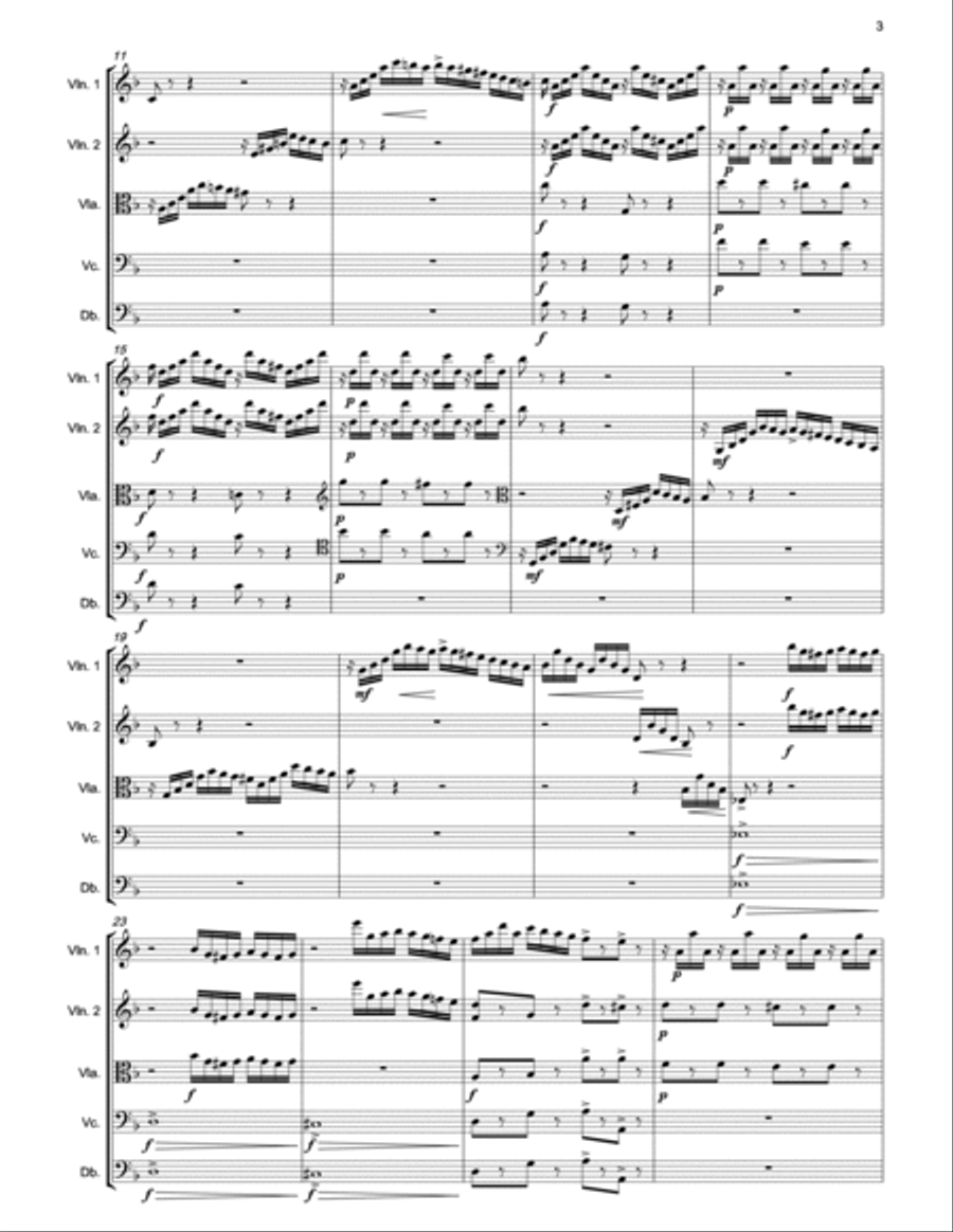 C.P.E.Bach Solfeggietto for string quartet String Quartet scores gallery preview page 3