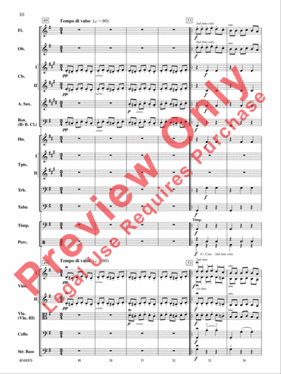 Overture to Die Fledermaus Full Orchestra scores gallery preview page 11