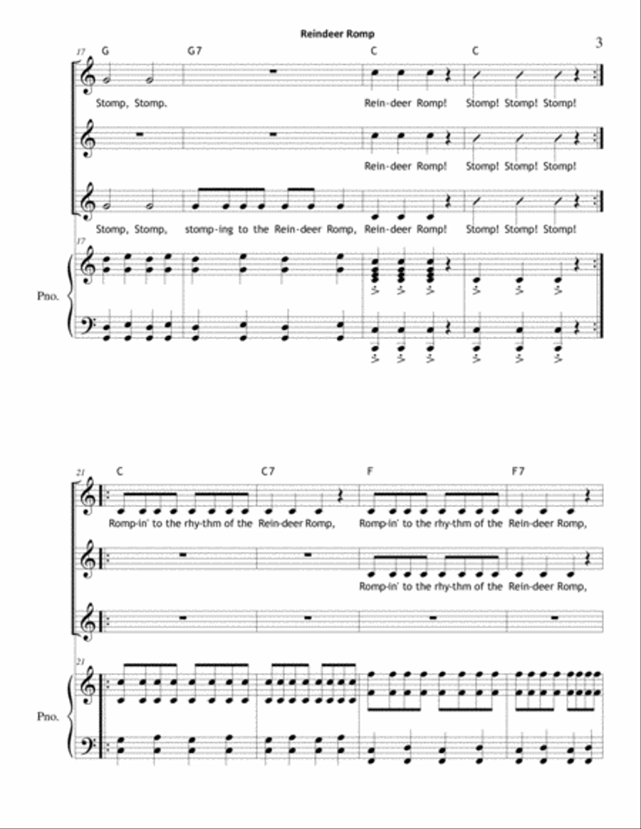 Reindeer Romp 3-Part scores gallery preview page 3