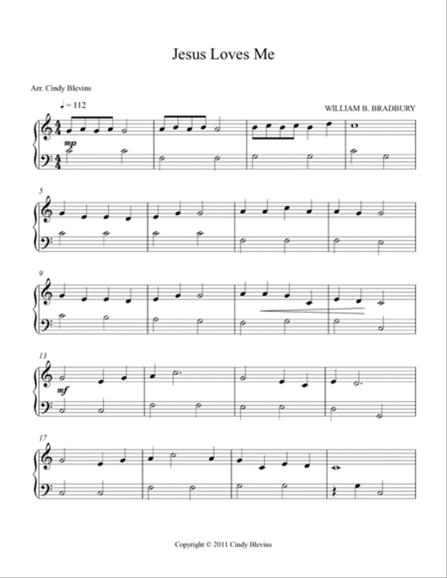 Jesus Loves Me, Easy Piano Solo Easy Piano scores gallery preview page 2