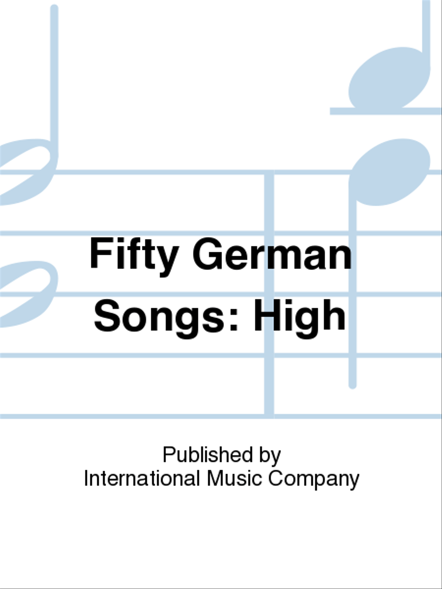 Fifty German Songs High Voice scores gallery preview page 1