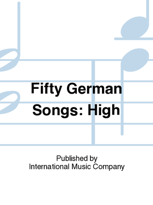 Book cover for Fifty German Songs