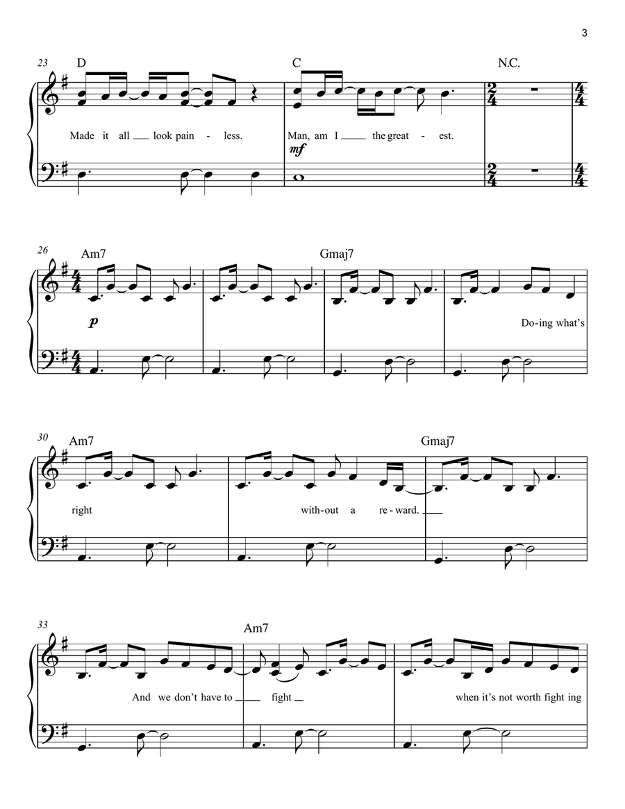 THE GREATEST Easy Piano scores gallery preview page 3