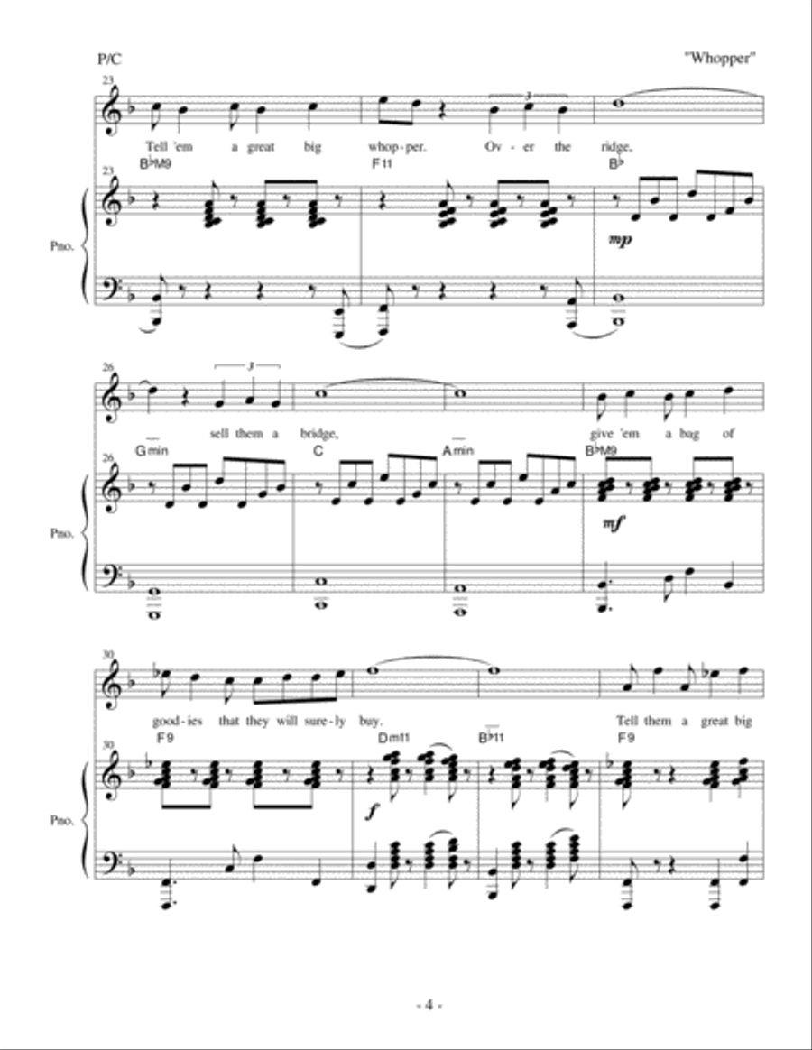 TELL 'EM A WHOPPER (TELL 'EM A LIE) Full Orchestra scores gallery preview page 4