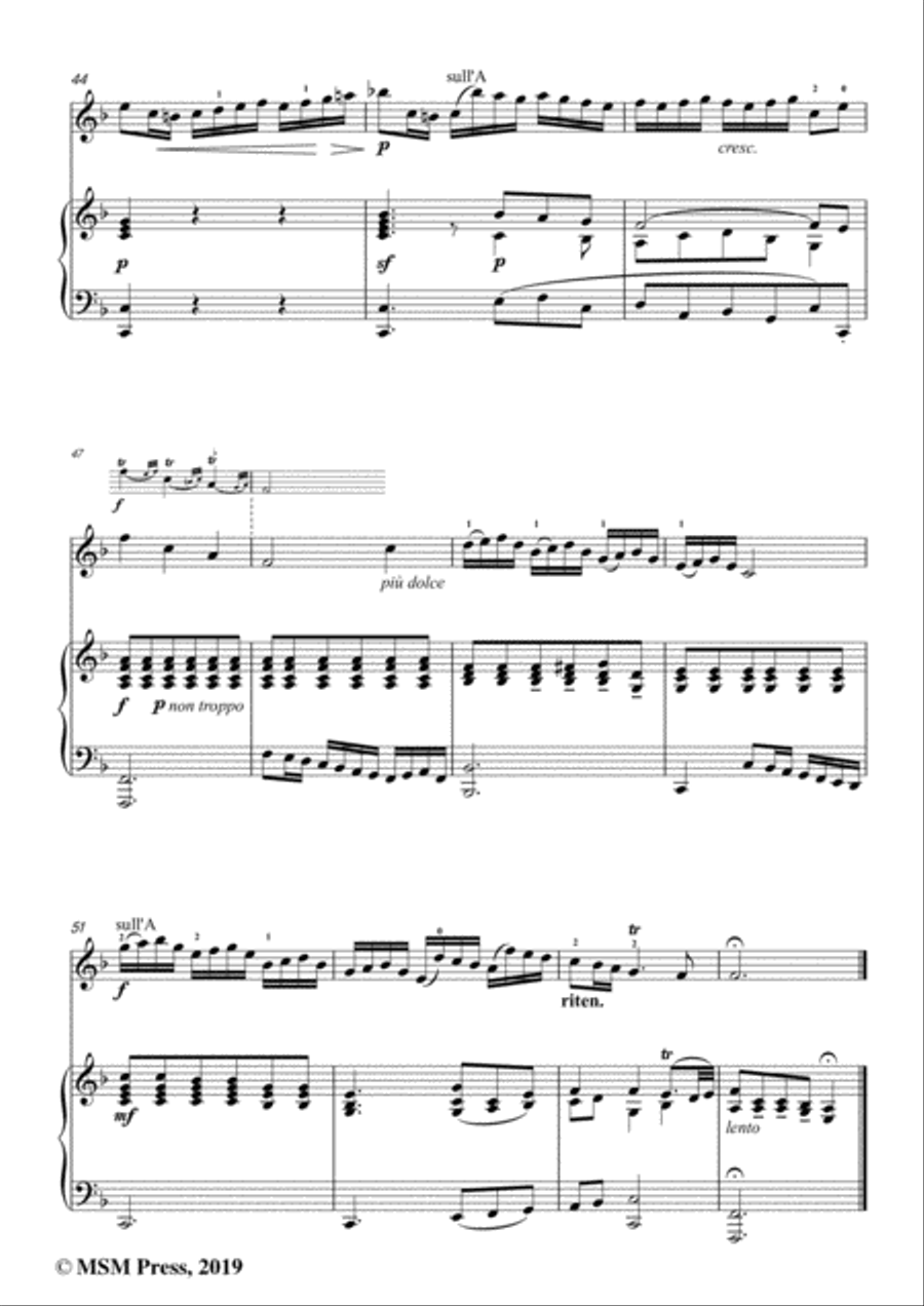 Handel-Violin Sonata in F Major,for Violin and Piano Violin Solo scores gallery preview page 6
