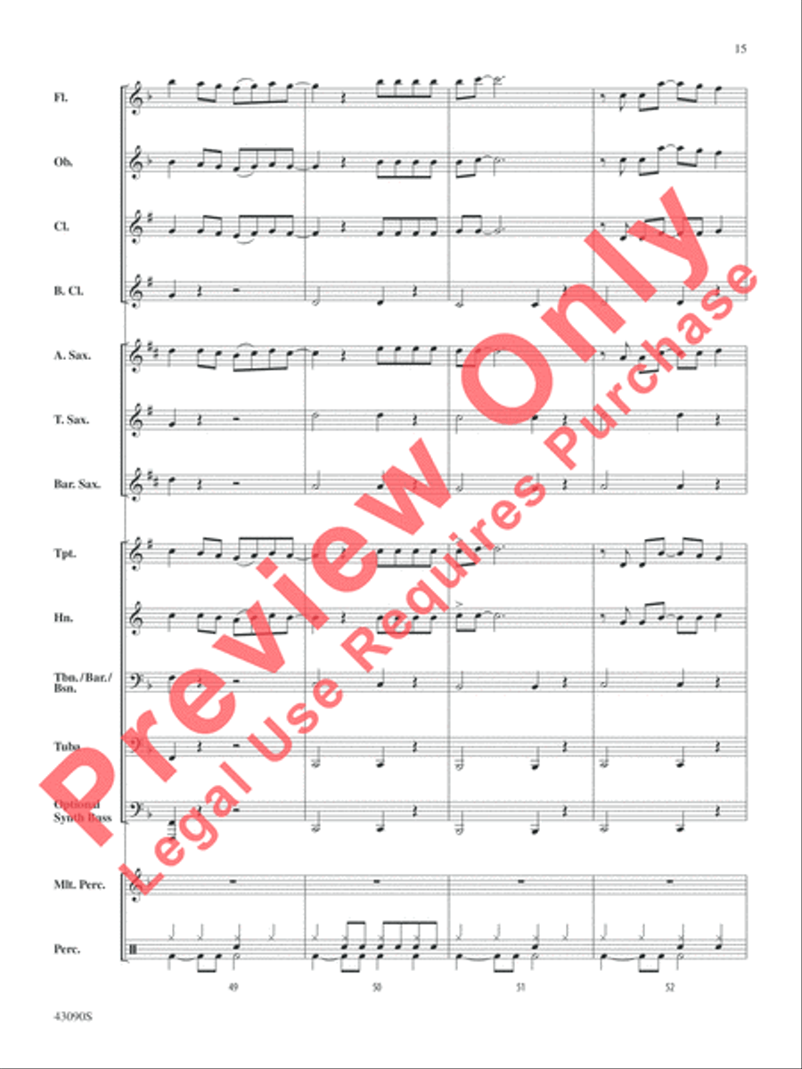 Everything Is Awesome (Awesome Remixxx!!!) (from The Lego Movie) Concert Band scores gallery preview page 15