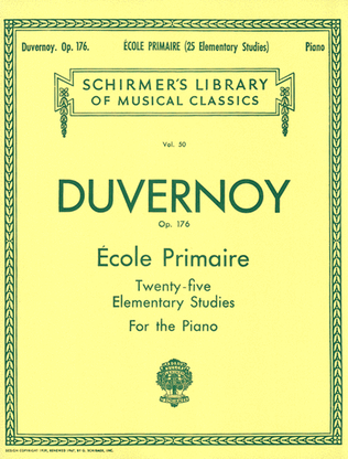 Book cover for Ecole Primaire (25 Elementary Studies), Op. 176