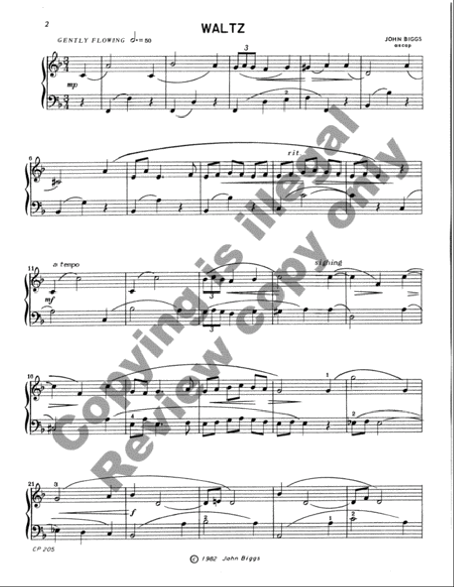 Three Short Pieces Easy Piano scores gallery preview page 9