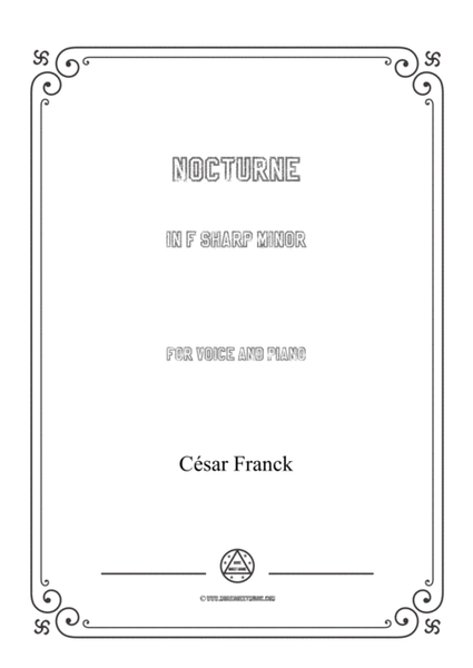 Franck-Nocturne in f sharp minor,for voice and piano image number null