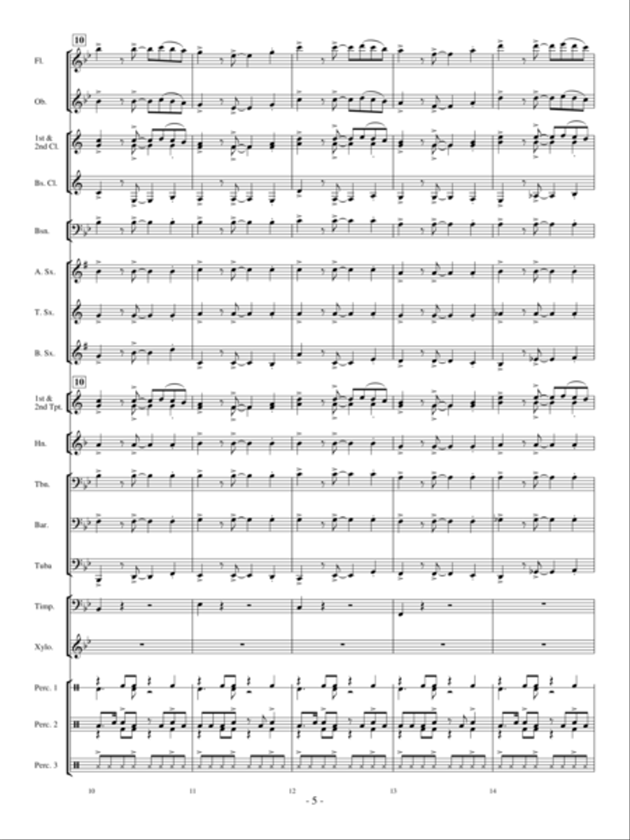 We Wish You A Calypso Christmas Concert Band scores gallery preview page 4