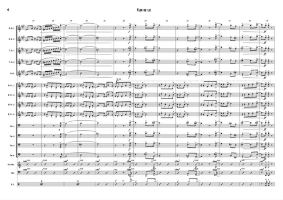 Flor De Lis (upside Down) Jazz Ensemble scores gallery preview page 5