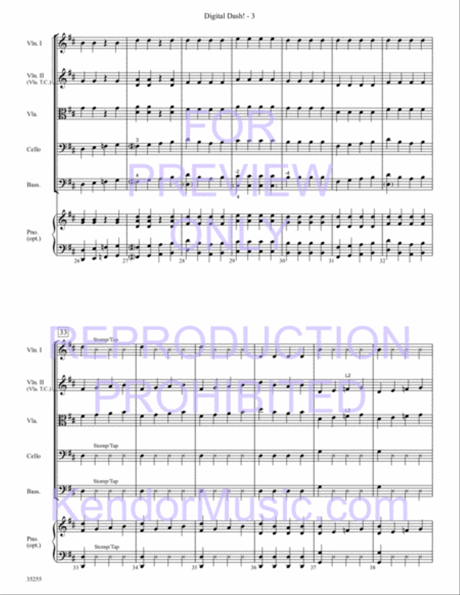 Digital Dash! String Orchestra scores gallery preview page 5