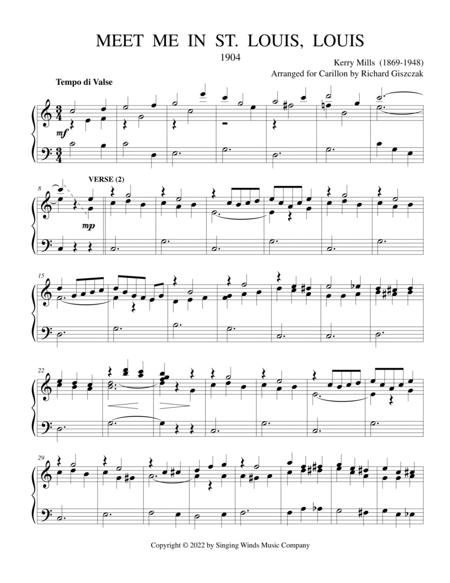 Meet Me in St. Louis, Louis Small Ensemble scores gallery preview page 1