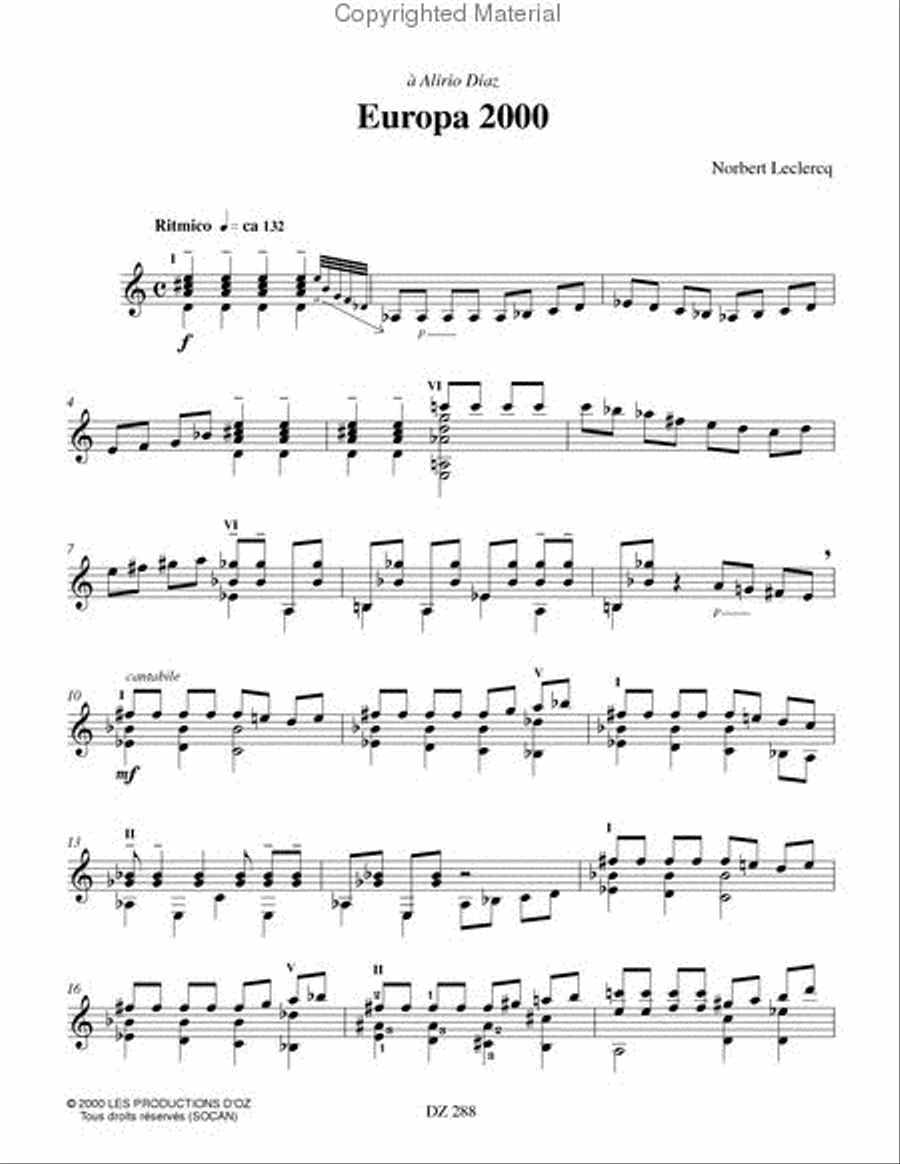 Europa 2000 Classical Guitar scores gallery preview page 2