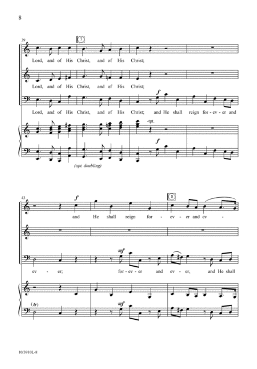 Hallelujah Chorus 3-Part scores gallery preview page 8