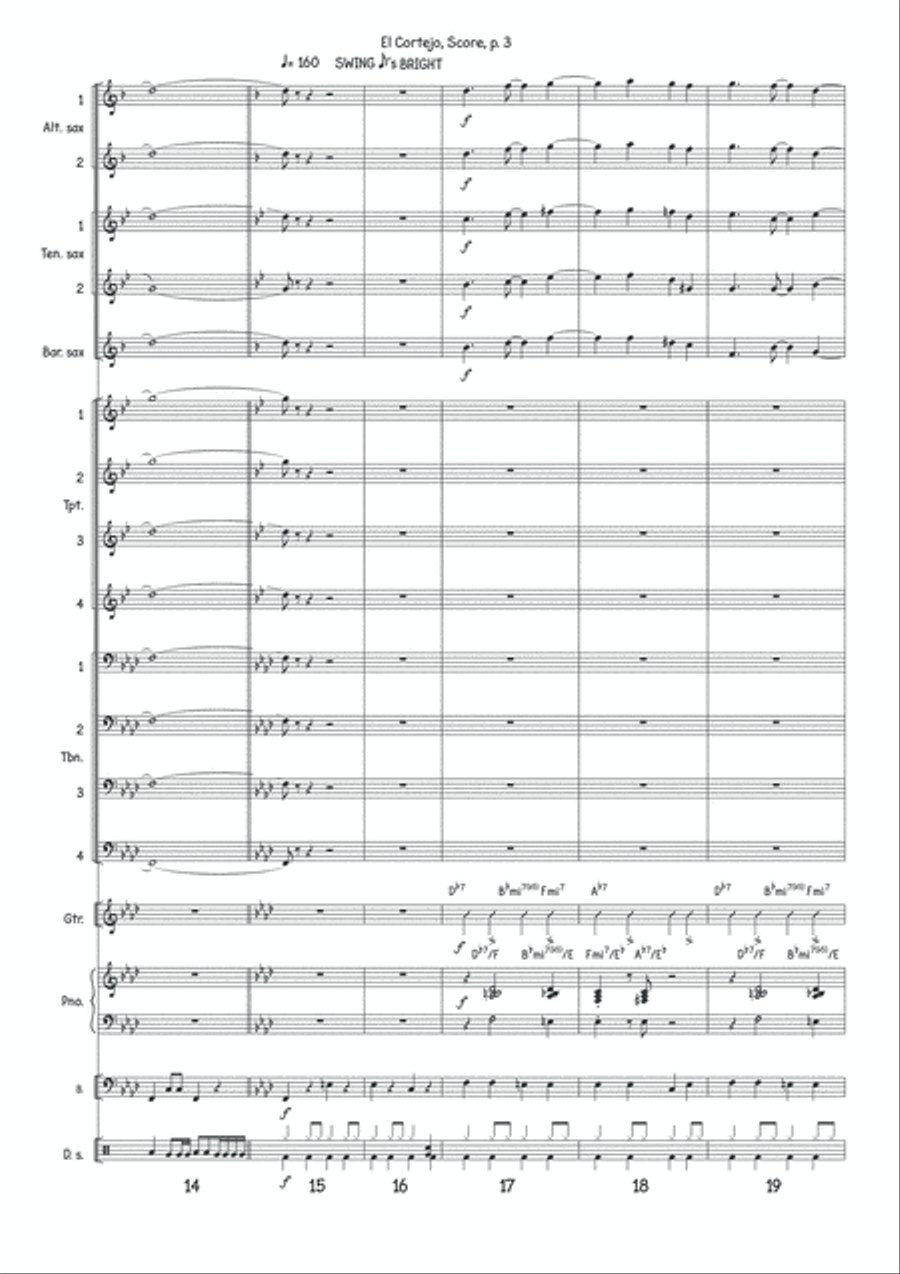El cortejo Jazz Ensemble scores gallery preview page 5