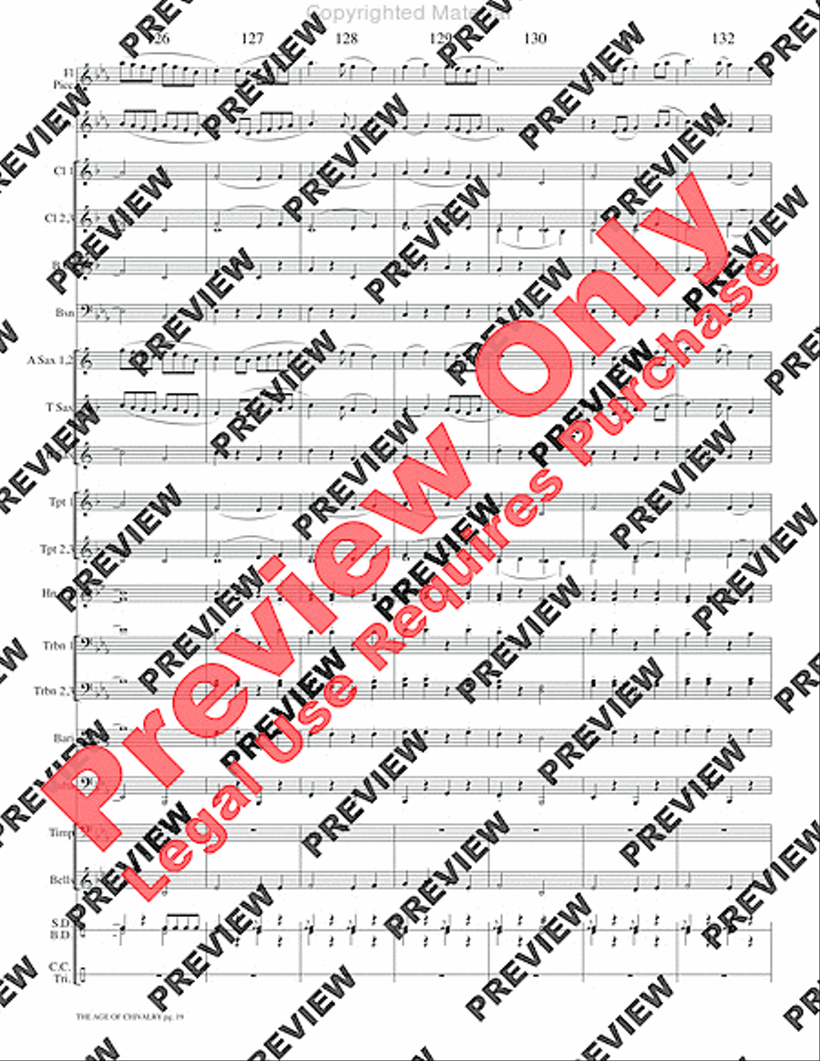 The Age of Chivalry Concert Band scores gallery preview page 22