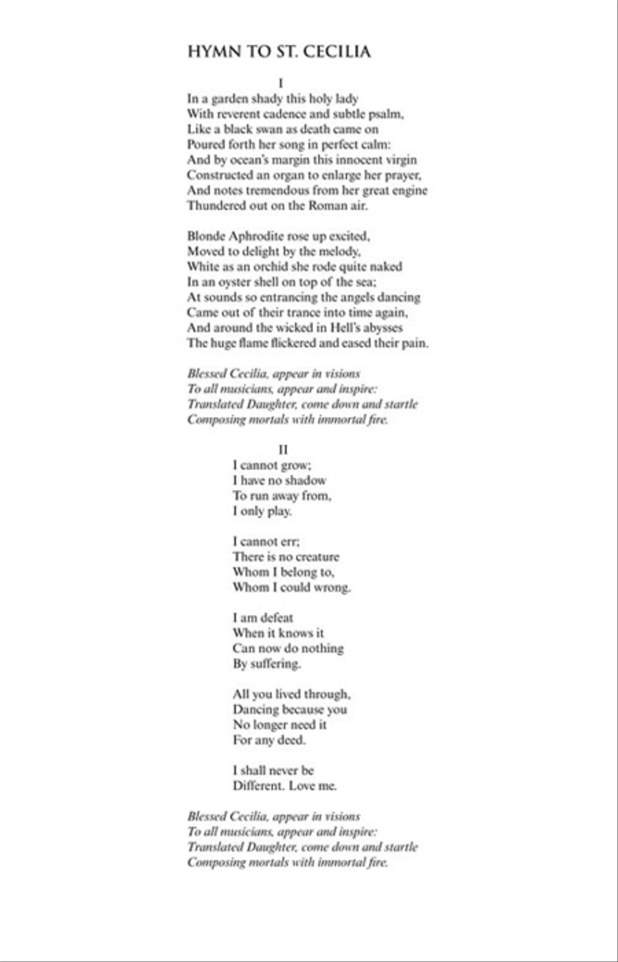 Hymn to St. Cecilia Hymn to St. Cecilia SSATB scores gallery preview page 5