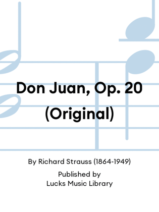 Book cover for Don Juan, Op. 20 (Original)