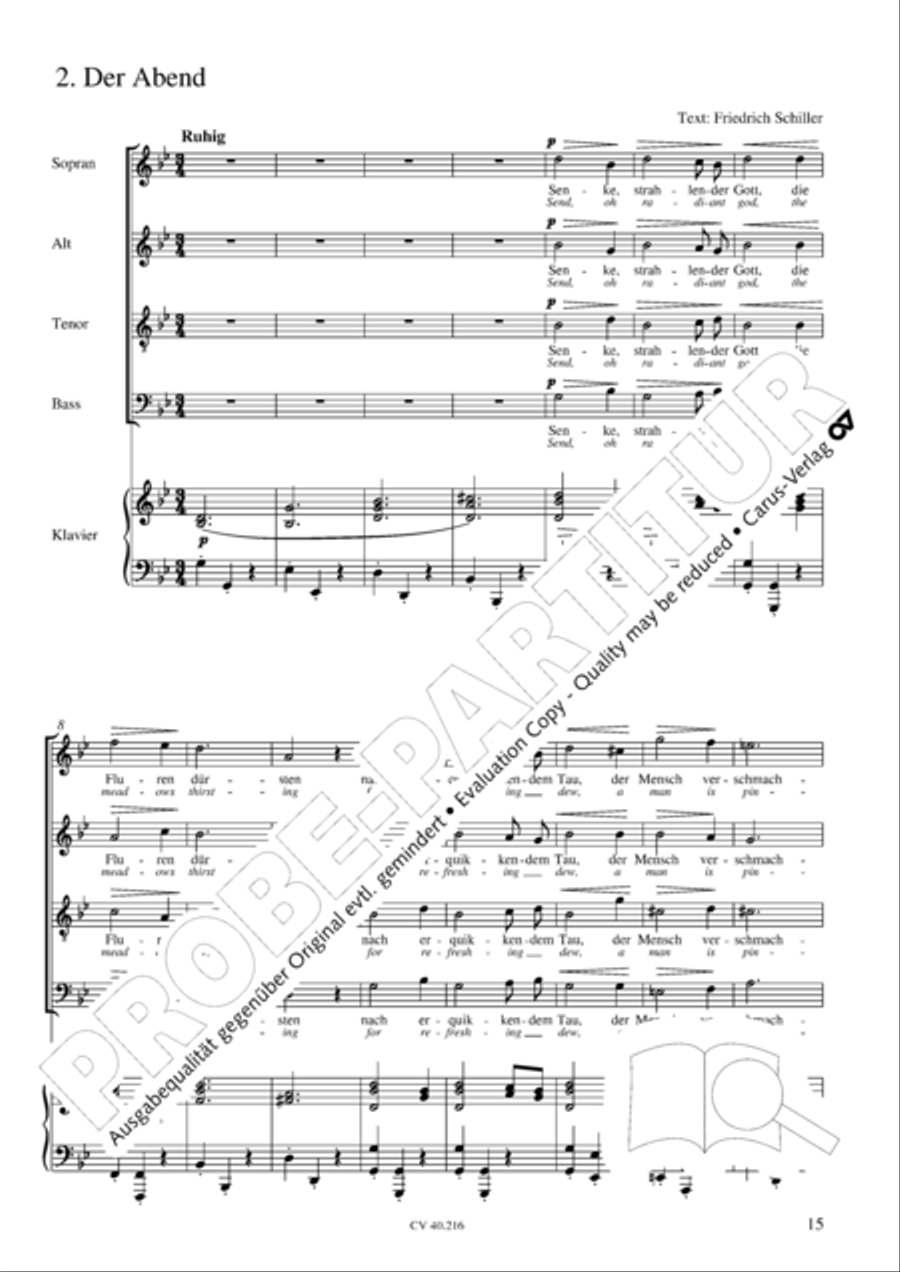 Drei Quartette op. 64 Choir scores gallery preview page 16